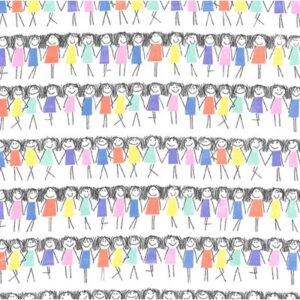 Rainbow Kids Flannel By Michael Miller - Pastel