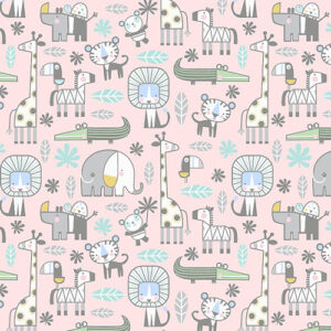 Snuggle In The Jungle Flannel By Jessica Flick For Benartex - Pink