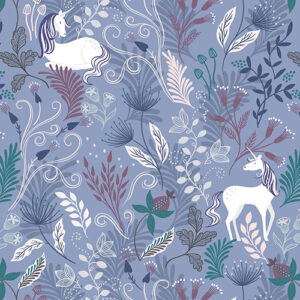 Enchanted By Lewis & Irene - Smokey Blue With Silver Metallic
