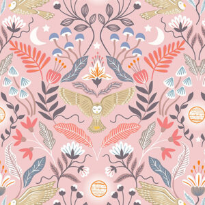 Enchanted By Lewis & Irene - Pink With Copper Metallic