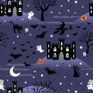 Castle Spooky By Lewis & Irene - Glow - Night Blue