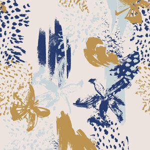 I Must Have Flowers By Rjr Studio For Rjr Fabrics -  Brilliant Blue