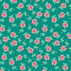 Sew Bloom By Contempo Studio For Benartex - Teal
