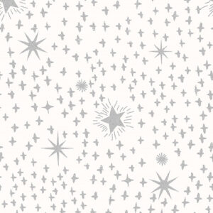 Tails From Under The Moon By Rjr Studio For Rjr Fabrics - Metallic - Silver