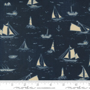 To The Sea By Janet Clare For Moda - Dark Ocean