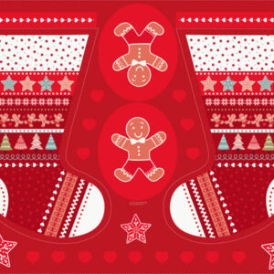 Gingerbread Season By Lewis & Irene - Gingerbread Stocking & Cut Outs Panel Digital