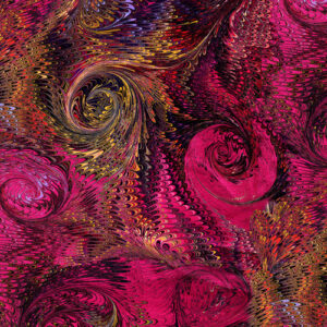 Poured Color 2 By Paula Nadelstern For Benartex - Digital - Raspberry
