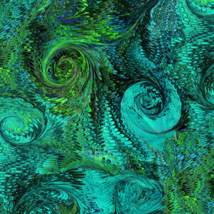 Poured Color 2 By Paula Nadelstern For Benartex - Digital - Turquoise