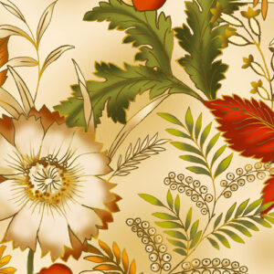 Autumn Comfort Flannel By Kanvas Studio For Benartex - Cream