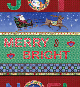 Merry & Bright By Jim Shore For Benartex - Digital - Panel - Multi