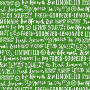 Lemon Fresh By Monkey Mind Design For Michael Miller - Green