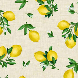 Lemon Fresh By Monkey Mind Design For Michael Miller - Beige
