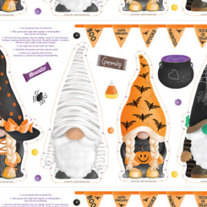 Spooktacular Gnomes By Kanvas Studio For Benartex - Spooky Gnome Doll Panel - Digital - Multi