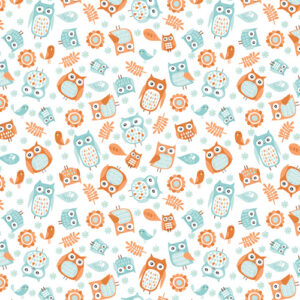Playhouse Pals By Jessica Flick For Benartex - Coral/Turquoise