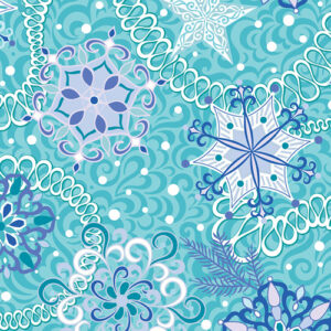 Winter Jewels By Contempo Studio For Benartex - Pearlized  - Aqua