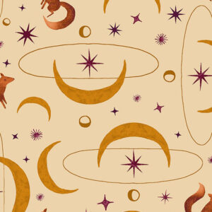 Tails From Under The Moon By Rjr Studio For Rjr Fabrics - Soft Gold