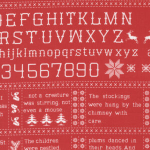 Christmas Stitched By Fig Tree & Co. For Moda - Poinsettia