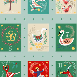 The 12 Days Of Christmas By Lewis & Irene - Winter Blue/Gold Metallic