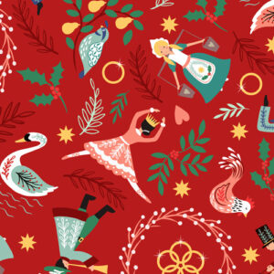 The 12 Days Of Christmas By Lewis & Irene - Red/Gold Metallic