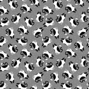 Purr Fect Cats By Contempo Studio For Benartex - Digital - Grey