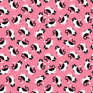 Purr Fect Cats By Contempo Studio For Benartex - Digital - Pink