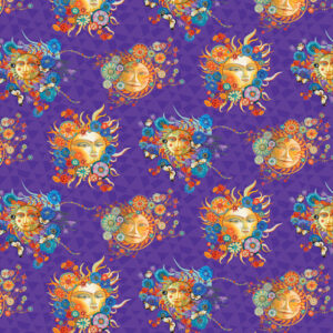 Season Of The Sun By David Galchutt For Benartex - Digital - Purple