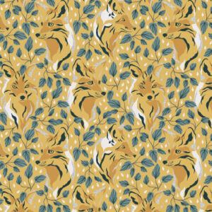 Magic Of Yosemite By Julia Dreams For Rjr Fabrics - Metallic - Yellow Gold