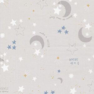 D Is For Dream By Paper + Cloth For Moda - Grey