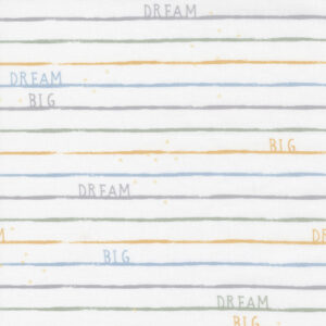 D Is For Dream By Paper + Cloth For Moda - White- Multi
