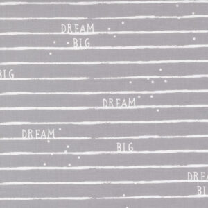 D Is For Dream By Paper + Cloth For Moda - Dark Grey