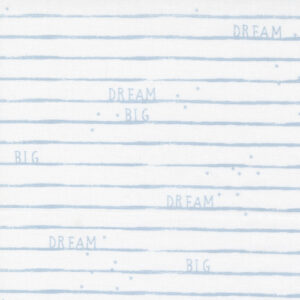 D Is For Dream By Paper + Cloth For Moda - White - Blue