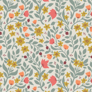 Folk Floral By Lewis & Irene - Folk Floral All Over On Cream