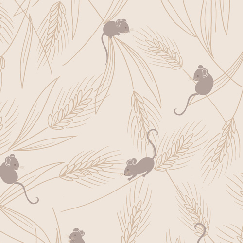 Autumn Fields By Lewis & Irene - Barley Mice On Cream