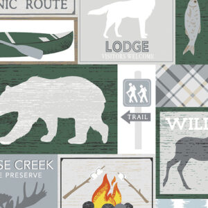 Moose Creek Lodge By Kanvas Studio - Gray