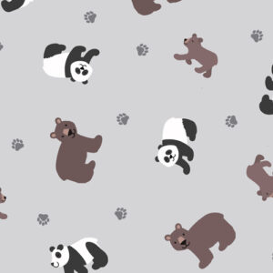 Small Things - Wild Animals By Lewis & Irene - Pandas & Bears On Light Grey