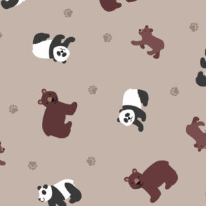 Small Things - Wild Animals By Lewis & Irene - Pandas & Bears On Light Brown