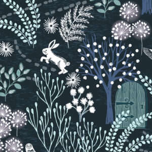 The Secret Winter Garden By Lewis & Irene - Secret Garden On Midnight Blue With Pearl Elements