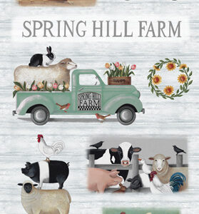 Spring Hill Farm By Dianna Swartz For Benartex - Digital - Panel - Grey/Multi