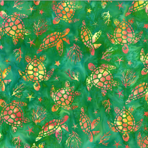 Bali Batik By Hoffman - Turtle Strawberry Daiquiri