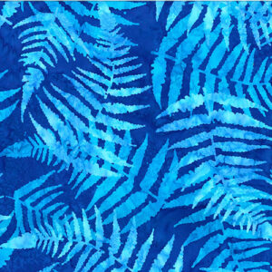 Bali Batik By Hoffman -  Ferns  Blue Jay