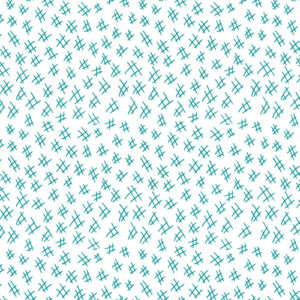 Stitchy By Contempo For Benartex - Teal/White