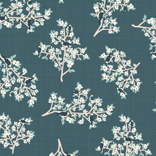 From Far And Wide By Kate & Birdie Paper Co. For Trendtex - Dark Teal
