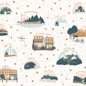 From Far And Wide By Kate & Birdie Paper Co. For Trendtex - Pale Pink