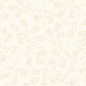 Tiny Tonals Aw22 By Lewis & Irene - Dark Cream On Cream Bell Flowers