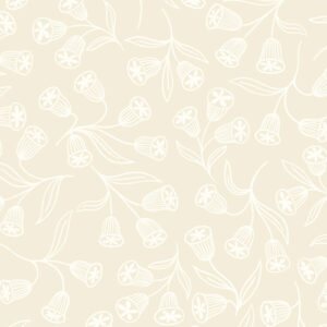 Tiny Tonals Aw22 By Lewis & Irene - Light Cream On Dark Cream Bell Flowers