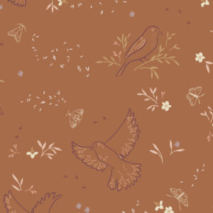 Meadowside By Cassandra Connelly For Lewis & Irene - Small Seeds Rusty Orange