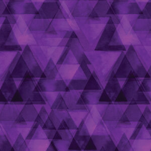 Watercolor Geometry By Marta Cortese For Benartex - Digital - Purple