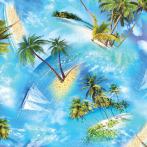 Tropical Escape By Kanvas Studio By Beartex - Digital - Sky Blue