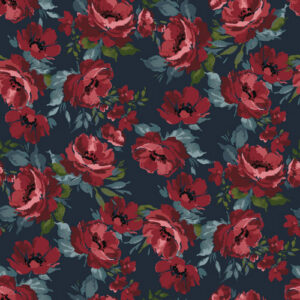 Maison Des Roses By Rjr Studio For Rjr Fabrics - Moody Navy