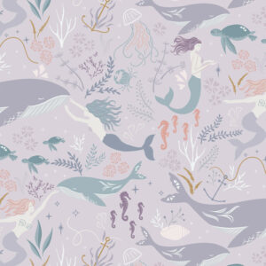 Sound Of The Sea By Cassandra Connolly For Lewis & Irene - Sirens Spell - Light Blush Mauve